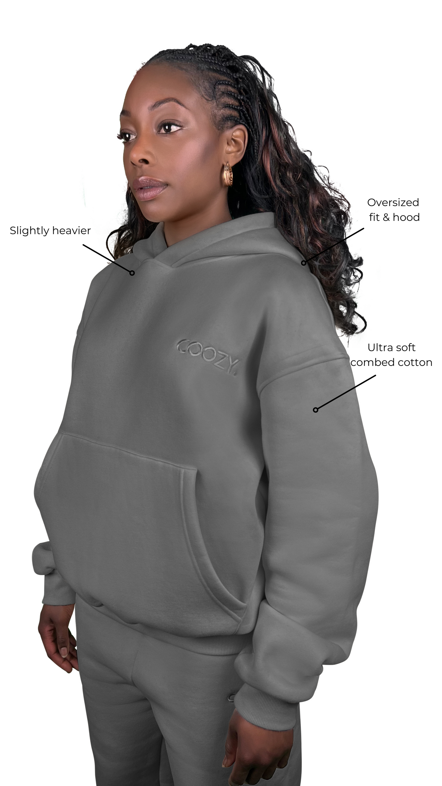 COOZY.™ Essential Hoodie - Steel Grey