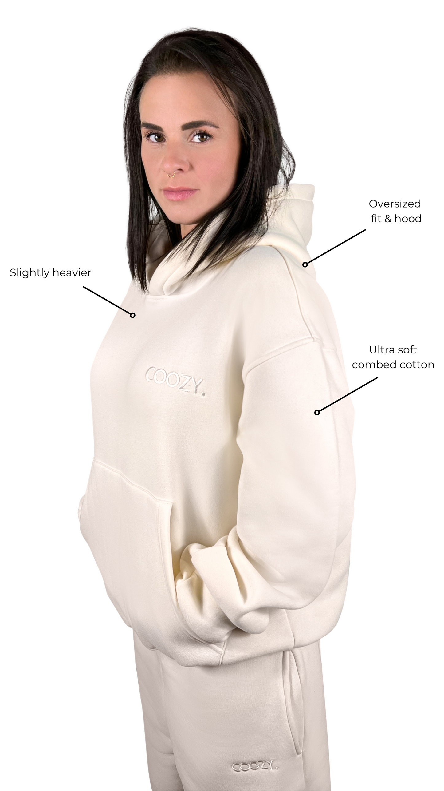 COOZY.™ Essential Hoodie - Ivory
