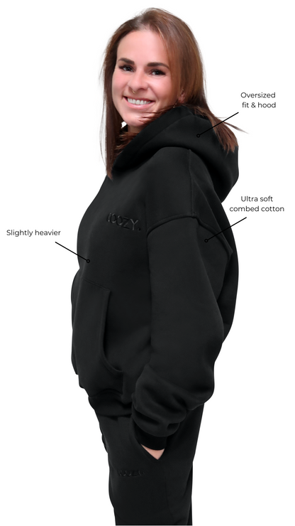 COOZY.™ Essential Hoodie - Obsidian Black