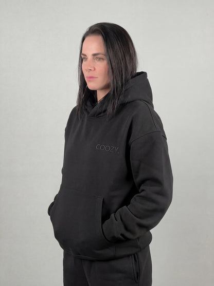 COOZY.™ Essential Hoodie - Obsidian Black