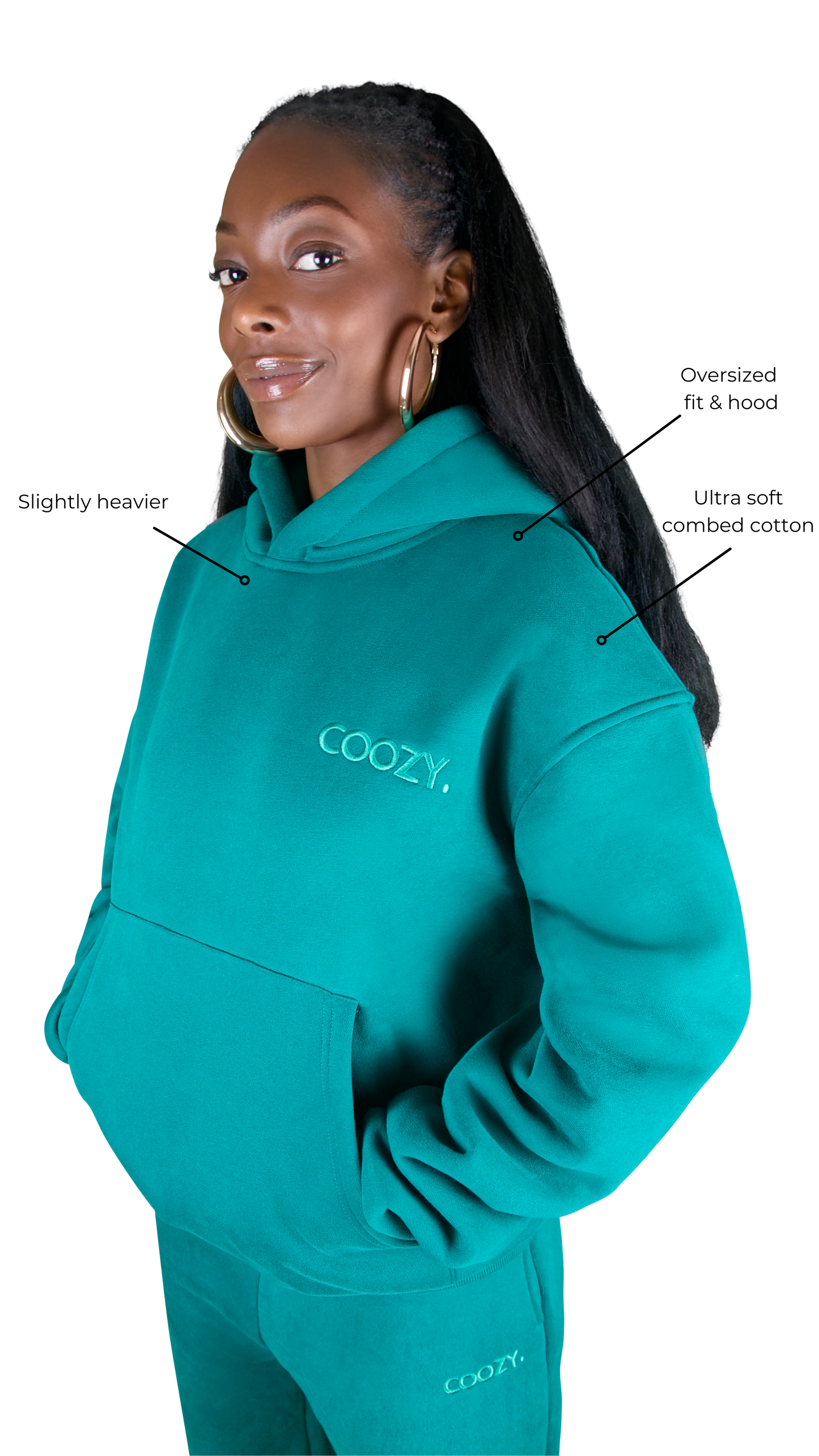 (Pre-Order) COOZY.™ Essential Hoodie - Forest Green
